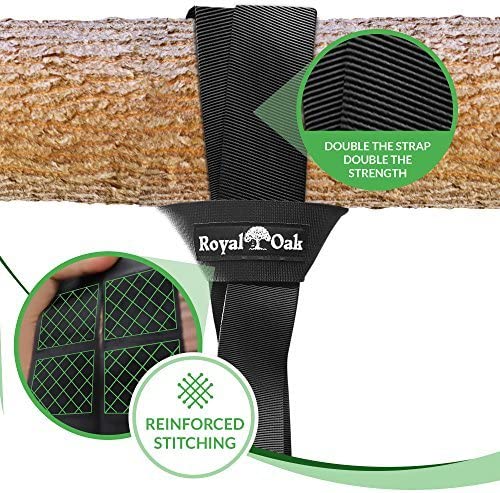 Easy Hang 8FT Tree Swing Strap X1 Holds 2200lbs Heavy Duty Carabiner and Spinner Perfect for Tire and Saucer Swings 100 Waterproof Easy Picture Instructions Carry Bag Included