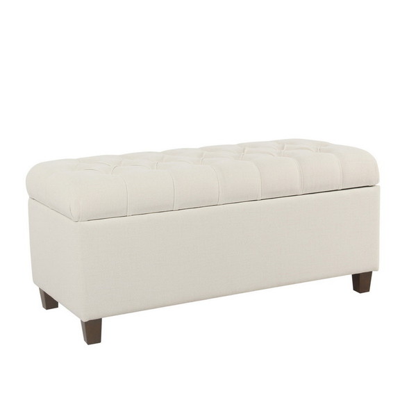 Benjara BM195765 Fabric Upholstered Button Tufted ...