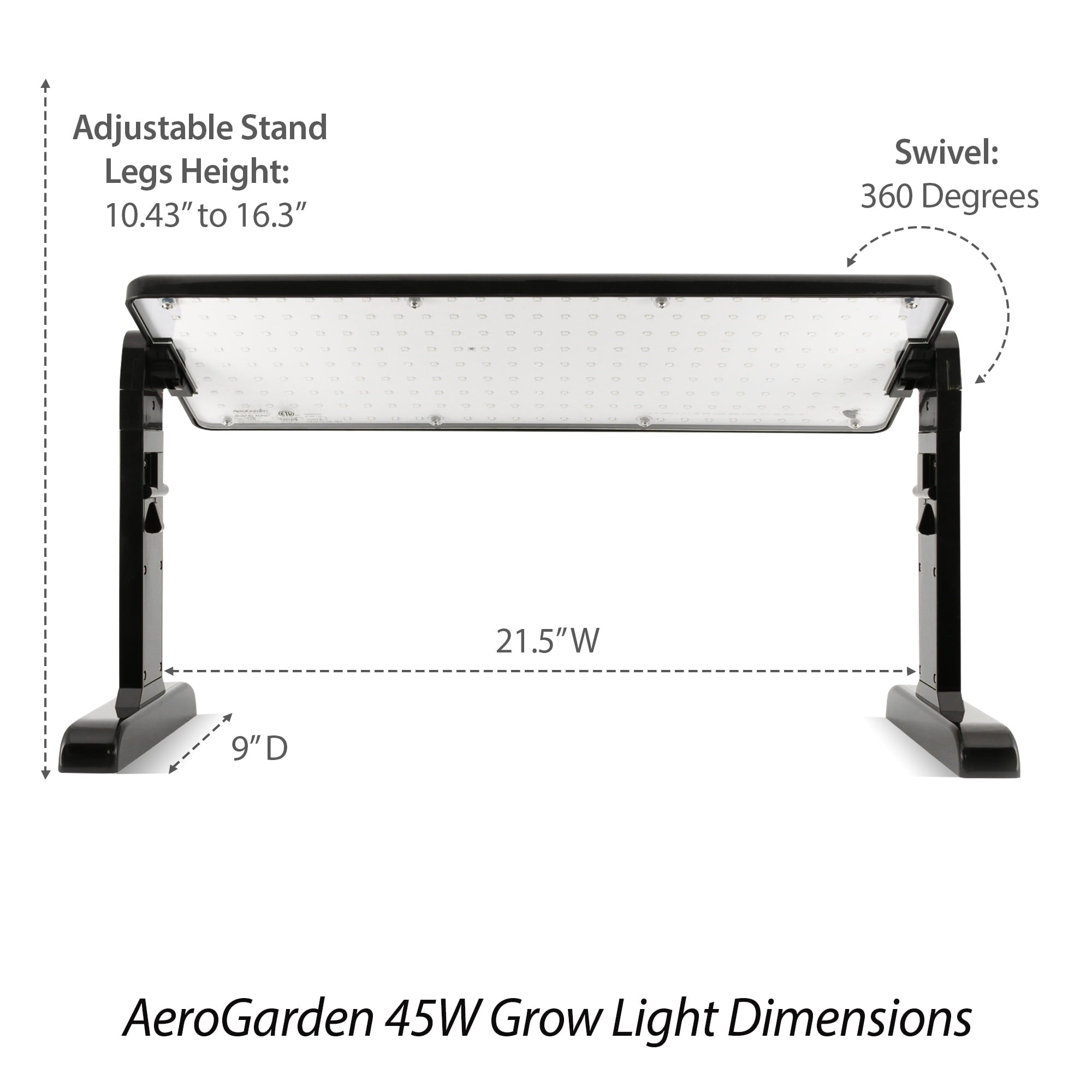 AeroGarden 45W LED Grow Light Panel - Grow Light for Plants