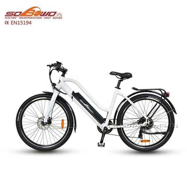 SOBOWO ebike Torque sensor pedal assist city e bike alu electric cycle for women lady 36V 250W 10.4Ah factory directly sale