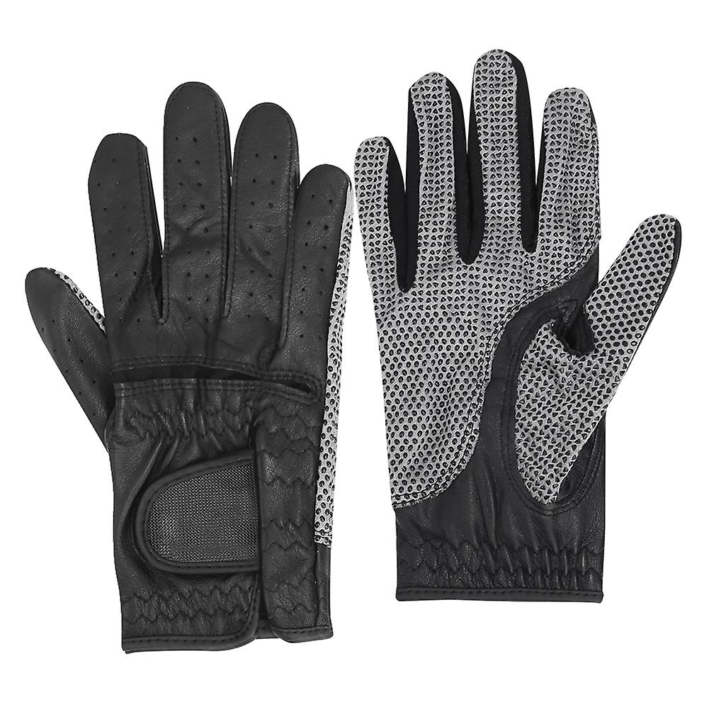 1 Pcs Black Artificial Sheepskin Men Non-slip Soft Breathable Golf Gloves Golfing Glove Accessoriesright Hand 23