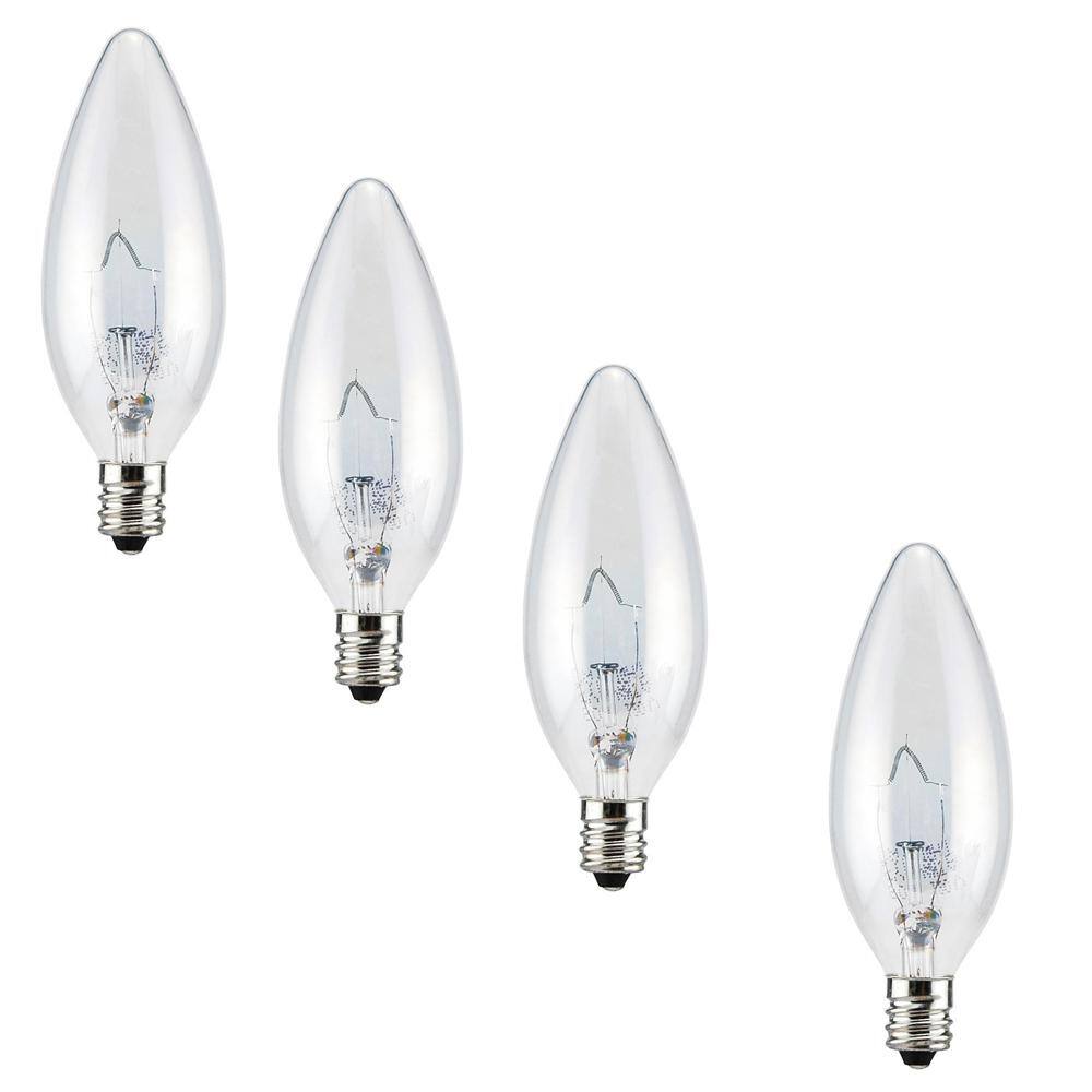 Sylvania 25-Watt Double Life B10 Incandescent Light Bulb (4-Pack) 10611