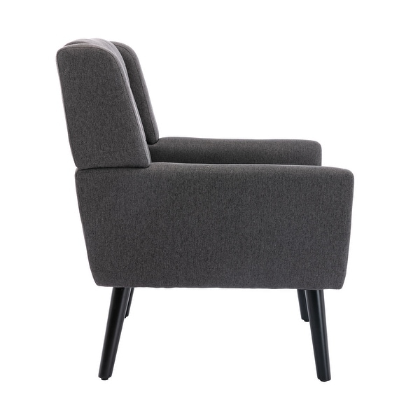 Modern Soft Linen Material Ergonomics Accent Chair Living Room Chair Bedroom Chair Home Chair