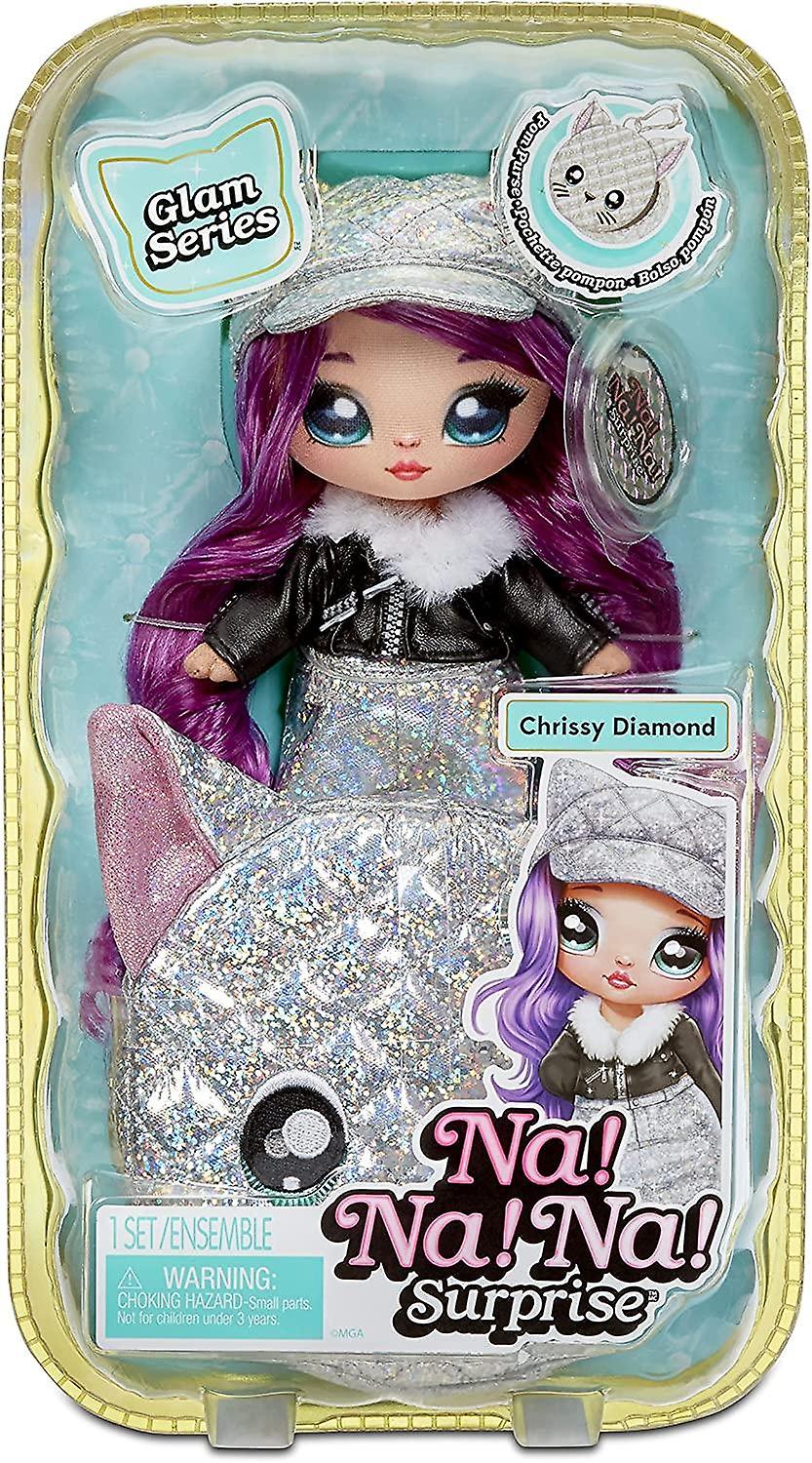 Na! Na! Na! Surprise 2in1 Pom Doll Glam Series 1 Chrissy Diamond Doll 19cm