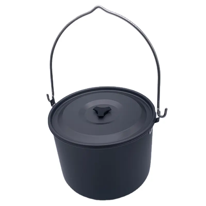 8.5L Picnic Hanging Pot Outdoor Tableware Camping Hiking Backpacking Cookware Cooking Pan Outdoor Pot