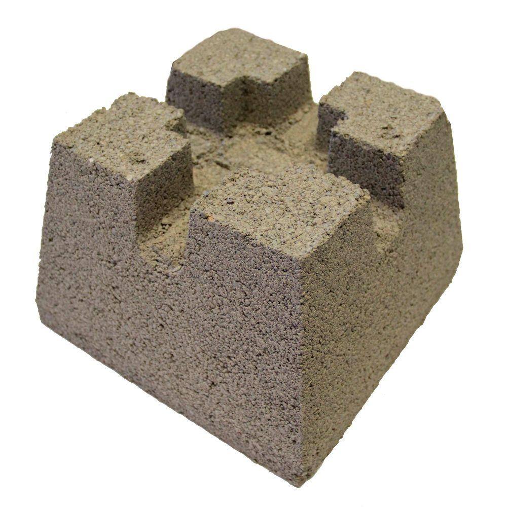 10-34 in. x 10-34 in. x 7-34 in. Concrete Deck Block 100002709