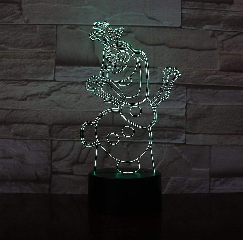 Snowman Olaf Nightlight For Kids Bedroom Deco Atmosphere Pretty 3d Night Light Fancy Baby Led Night Lamp Remote Control