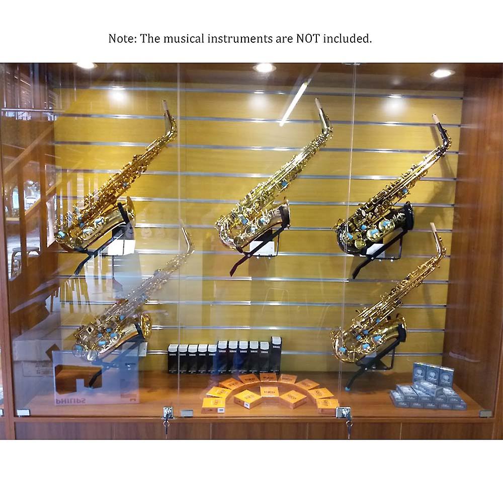 Wall-mounted Alto Tenor Saxophone Stand Sax Holder Saxophone Display Shelf Display Rack Saxophone Hanger Saxophone Accessory Black Wall-mounted Type