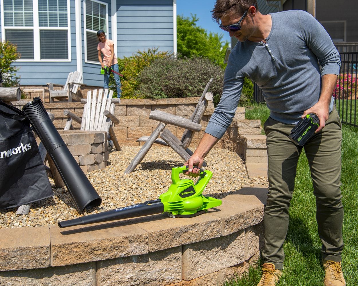 40V Cordless Leaf Blower/ Vacuum  Battery | Greenworks Tools