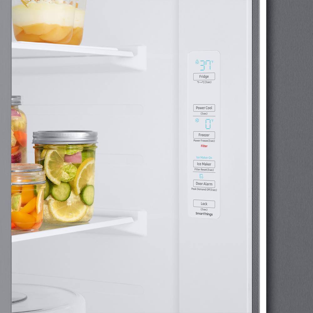  36 in. 28 cu. ft. Smart Side by Side Refrigerator in Fingerprint-Resistant Stainless Steel Standard Depth RS28A500ASR