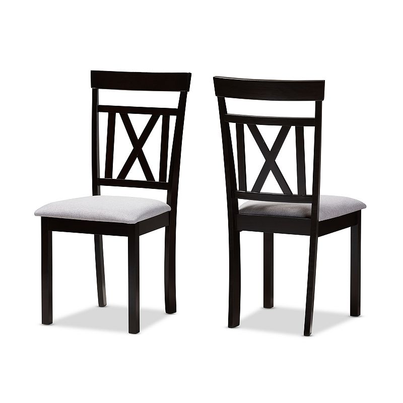 Baxton Studio Rosie Gray 2-pc. Dining Chair Set