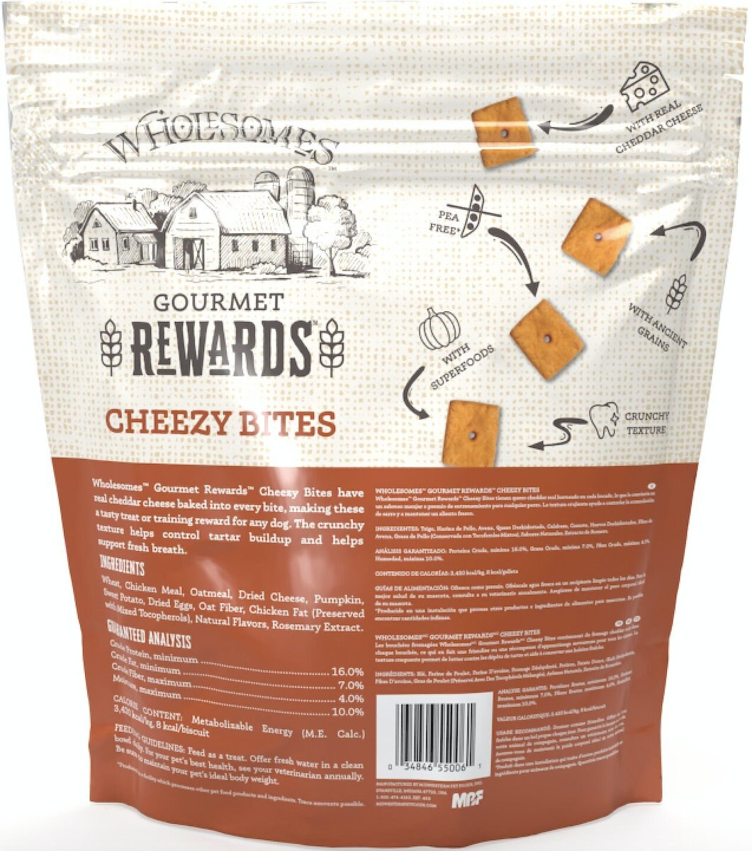 Wholesomes Rewards Cheezy Bites Biscuit Dog Treats