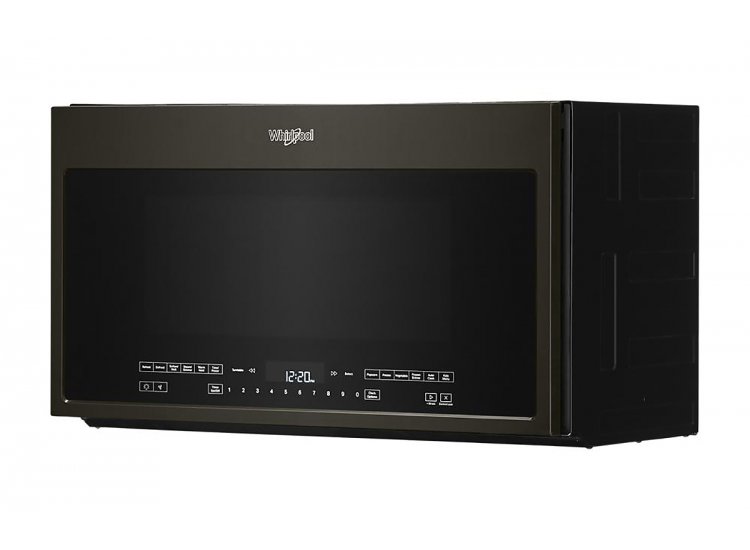 Whirlpool 2.1 Cu. Ft. Fingerprint Resistant Black Stainless Steel Over-The-Range Microwave With Steam Cooking