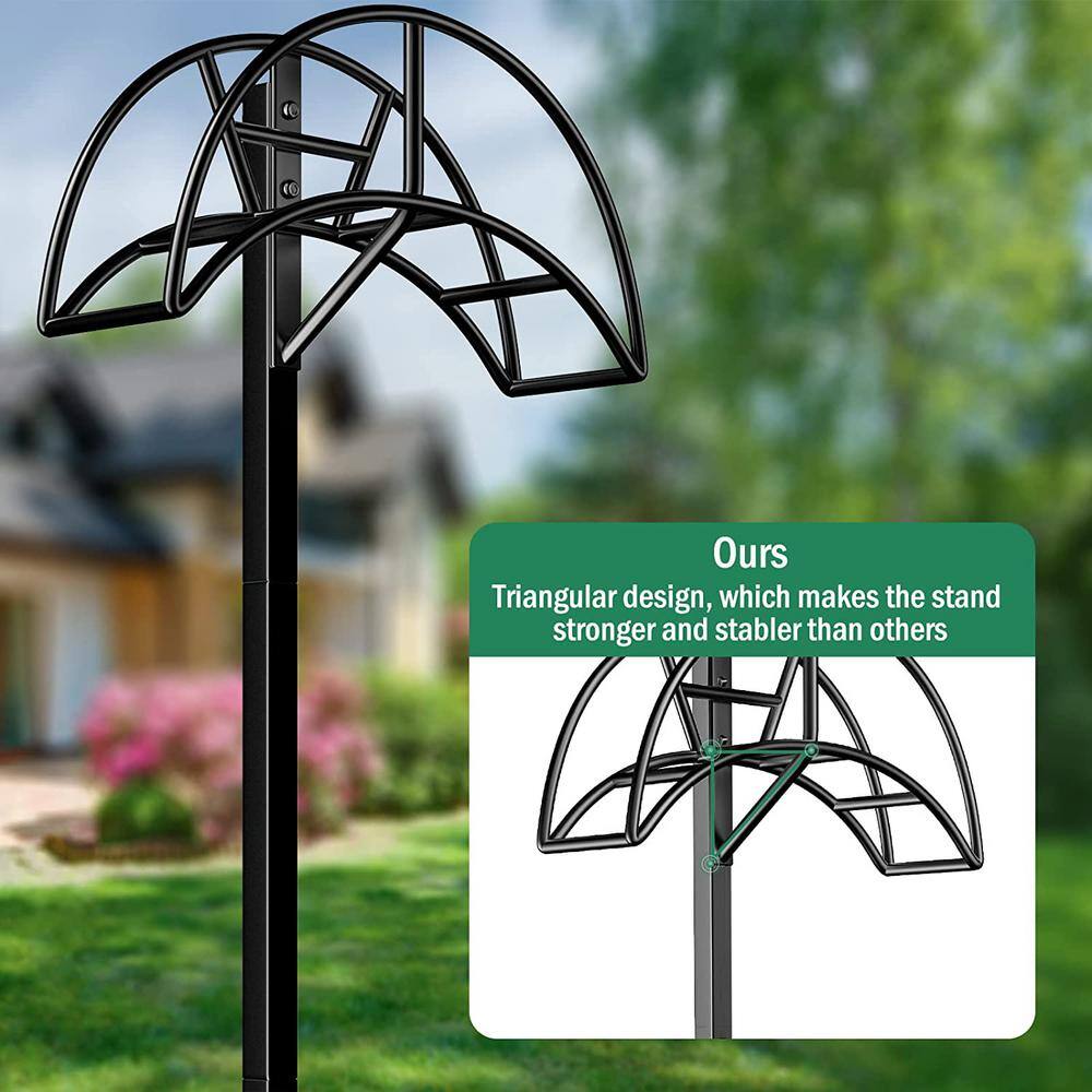 Cubilan Garden Hose Holder Metal Hose Stand Detachable Water Hose Holder Freestanding Hose Holders for Outside B09QKPHNRZ