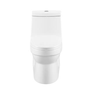 Swiss Madison Virage 1-piece 1.11.6 GPF Touchless Retrofit Dual Flush Elongated Toilet in Glossy White Seat Included SM-1TK118