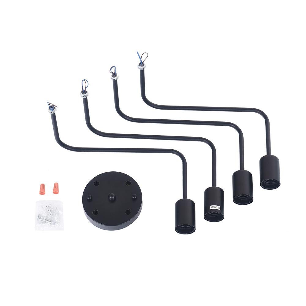 4-Light Sputnik Linear Semi-Flush Mount