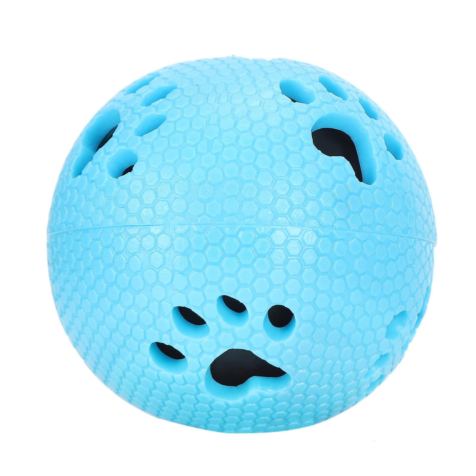 Nonpoisonous Outdoor Washable Ball Dog Clean Teething Chew Toys Spiky Pet Supplyblue Paw Print