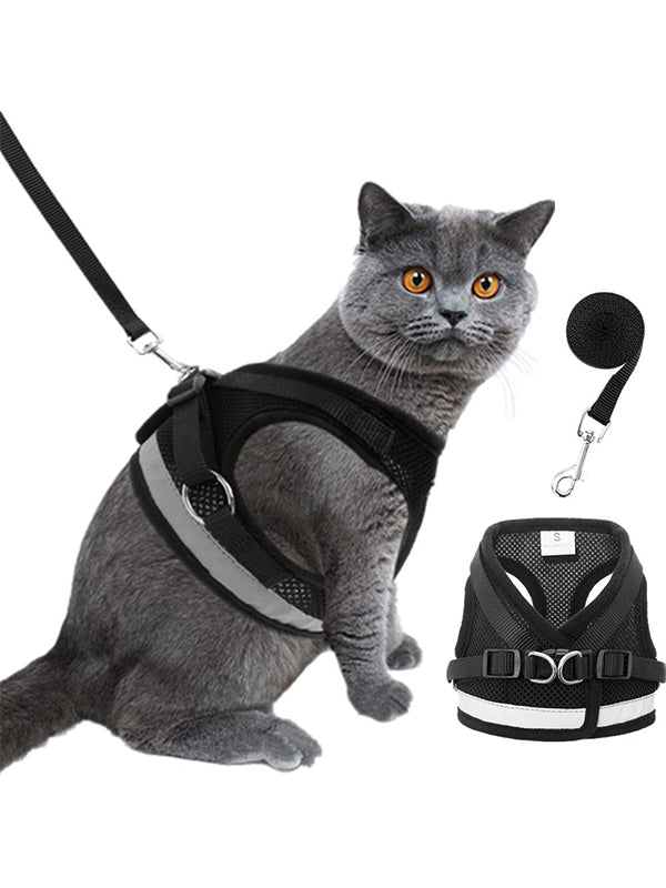 Jpetyy Dog Harness Adjustable Outdoor Pet Vest Soft Mesh Padded With Walking Leash