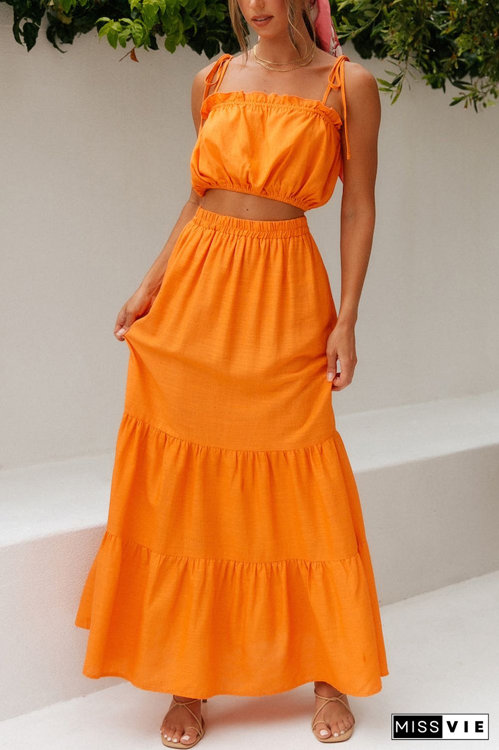 Sunlit Romance Two-Piece Swing Dress