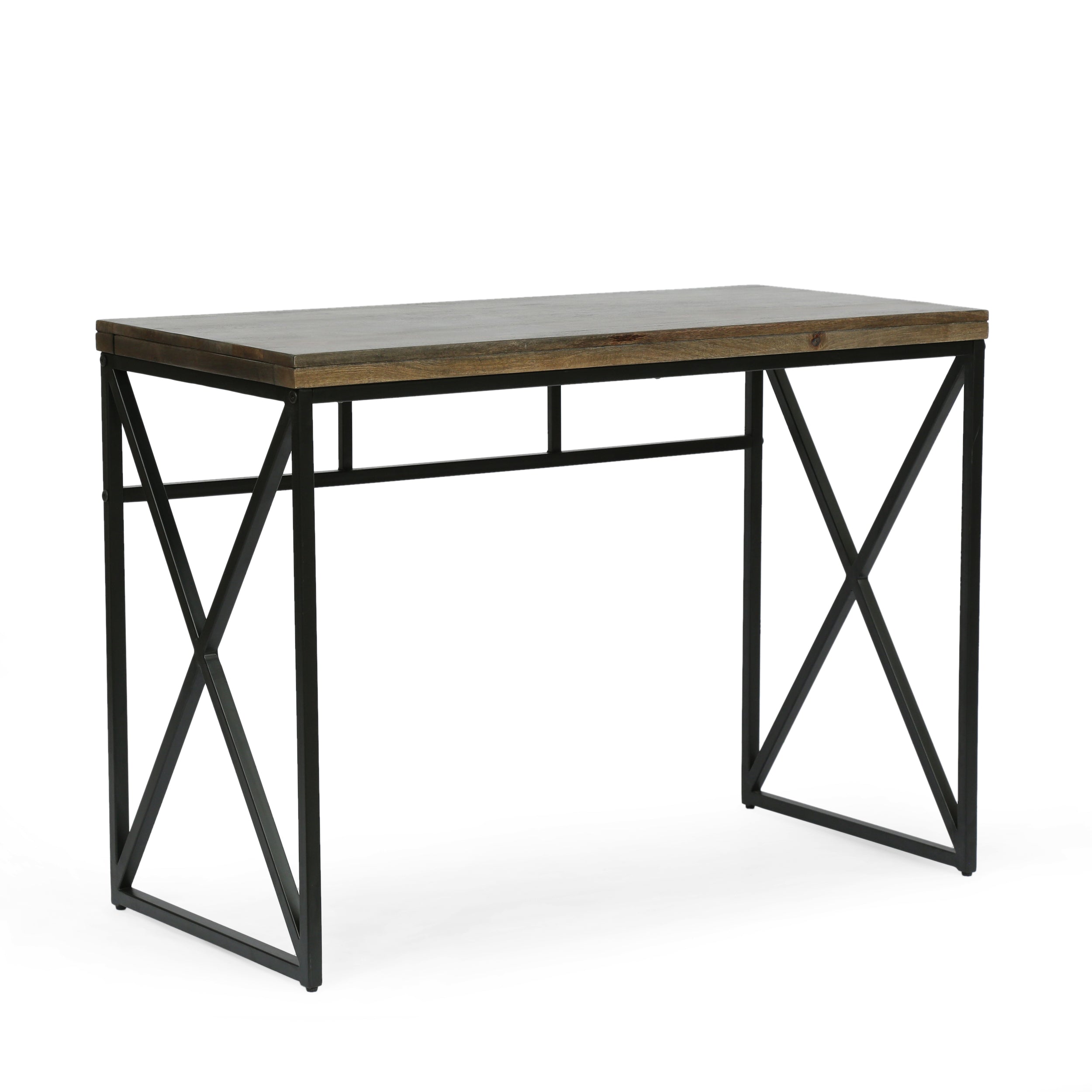 Avera Modern Industrial Handcrafted Mango Wood Desk