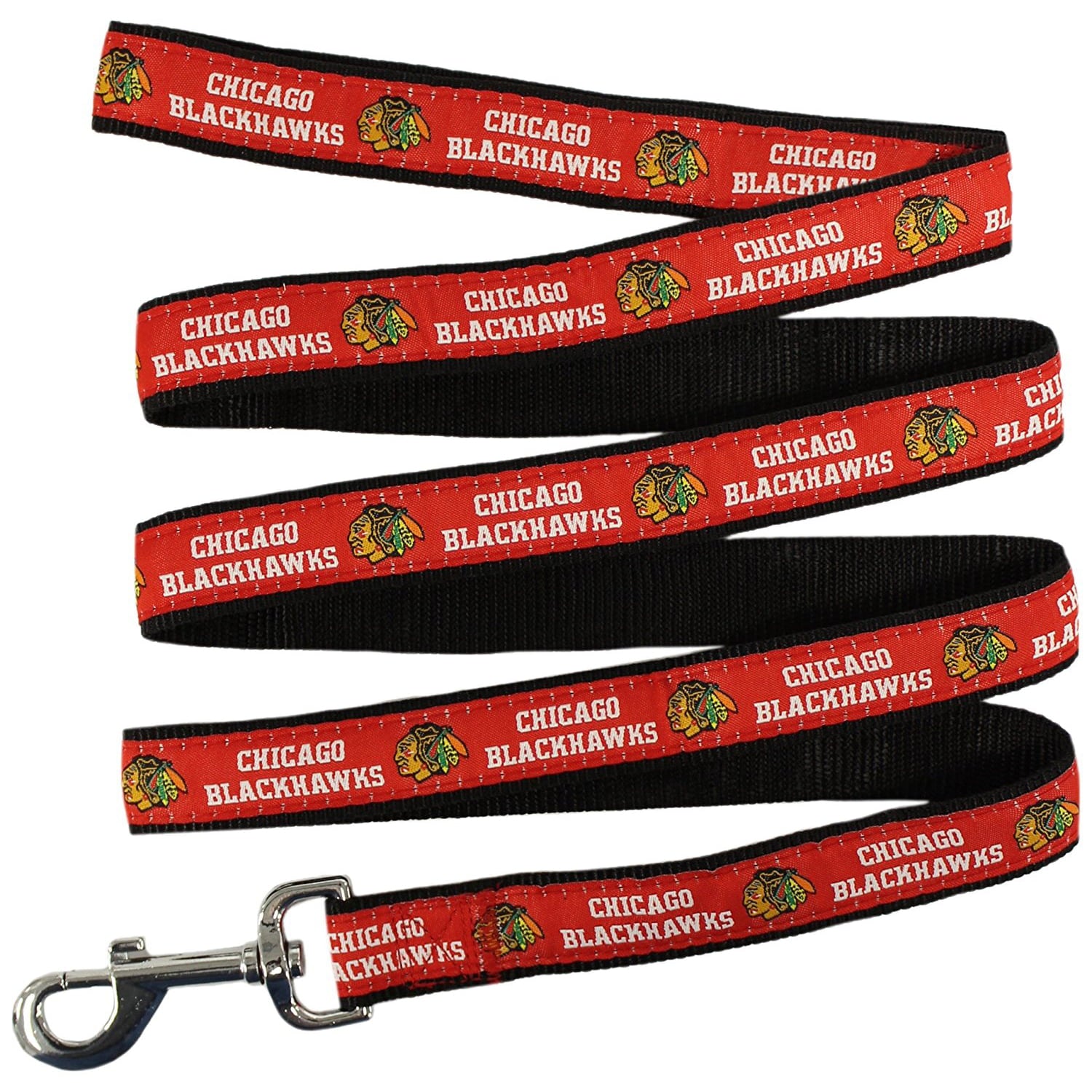 Pets First NHL Chicago Blackhawks Leash! Licensed， Heavy-duty， Strong， Durable Leash for Dogs， Cats