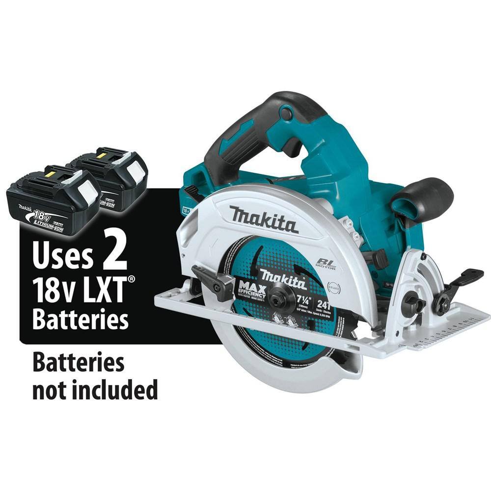 Makita 18V X2 LXT (36V) Brushless Cordless 7.25 in. Circular Saw (Tool-Only) wBonus 7.25 in. Carbide-Tipped Saw Blade XSH06Z-B61656