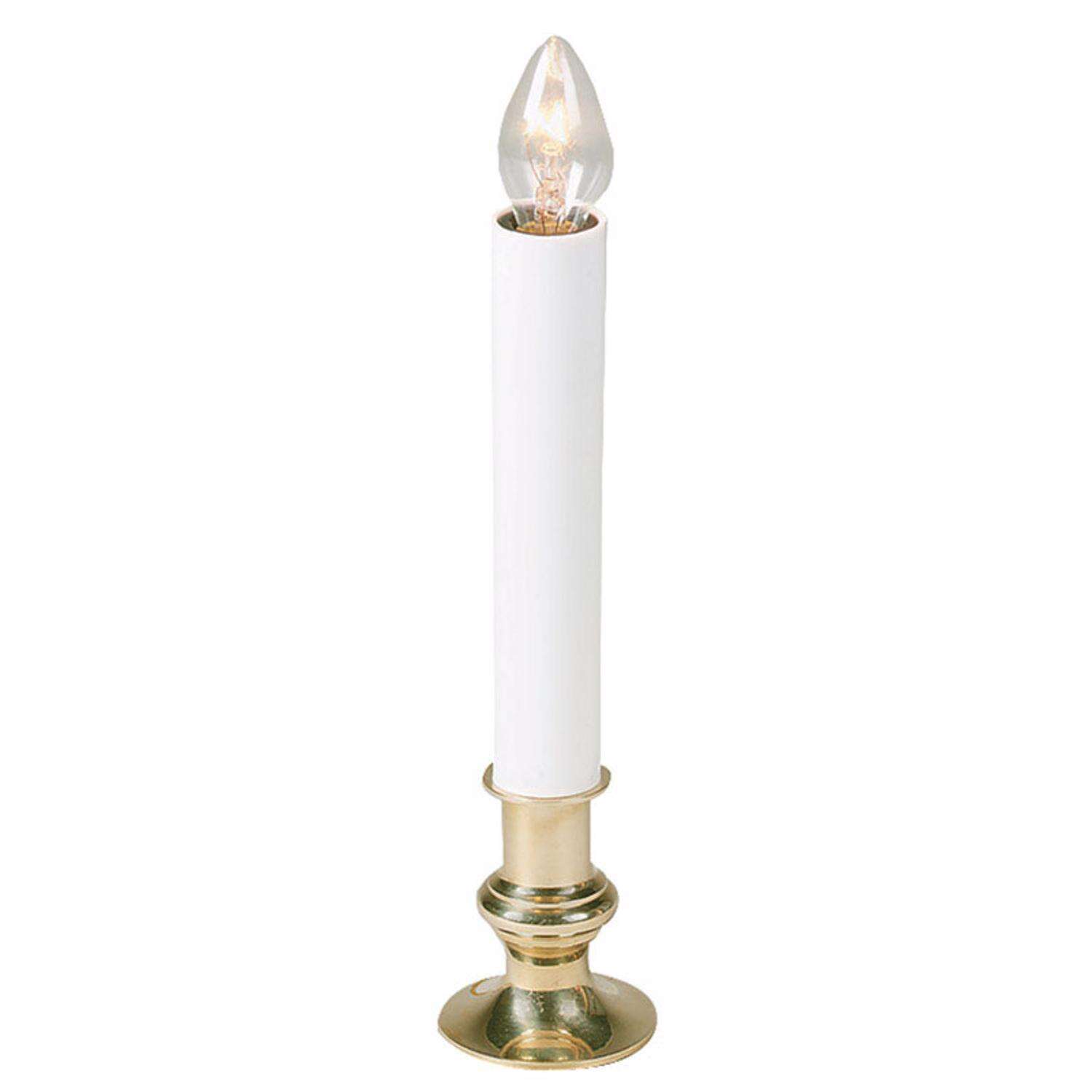 Celebrations Incandescent Clear/White Candle 9 in.