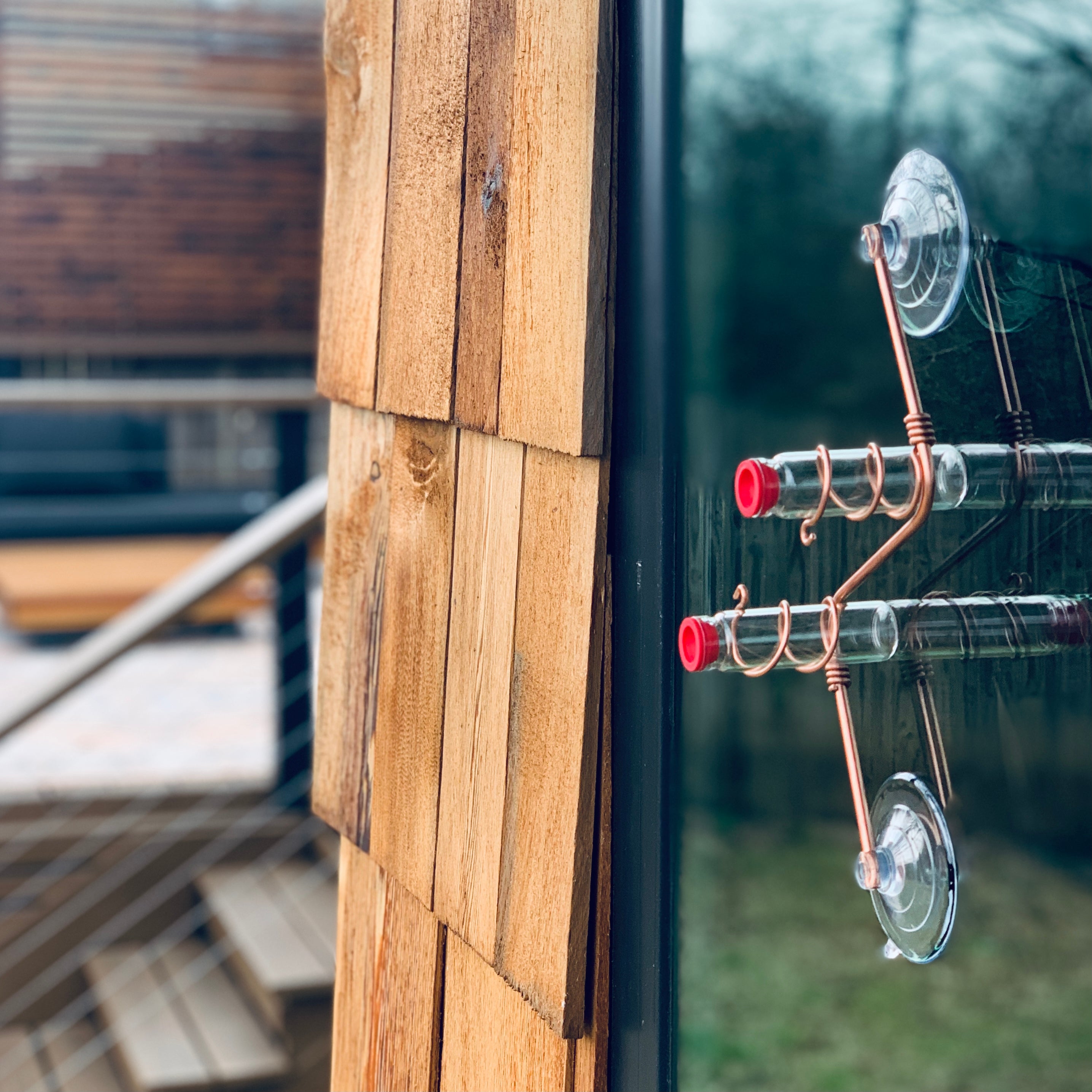 Geometric Window Hummingbird Feeder