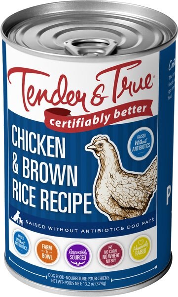 Tender and True Chicken and Brown Rice Recipe Canned Dog Food