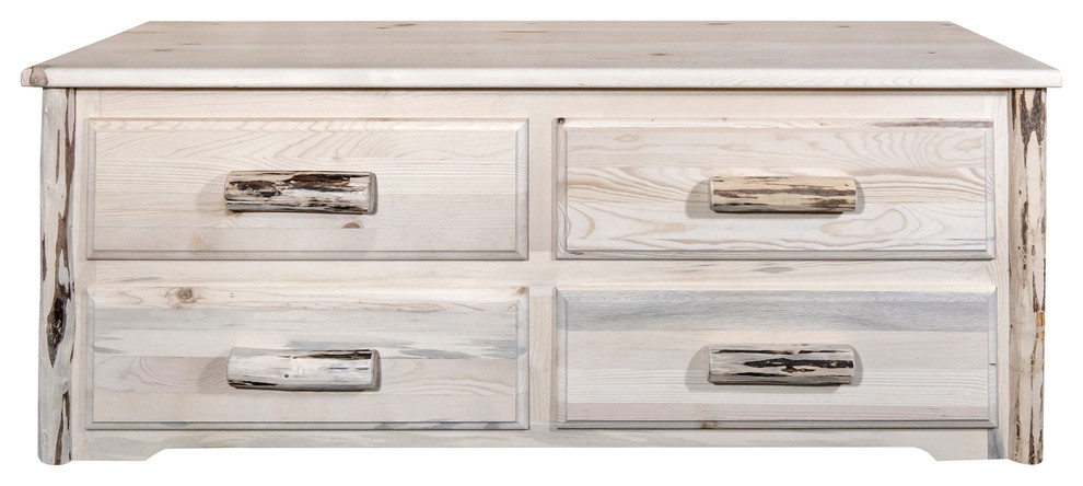 Montana Collection 4 Drawer Sitting Chest   Rustic   Accent Chests And Cabinets   by Montana Woodworks  Houzz