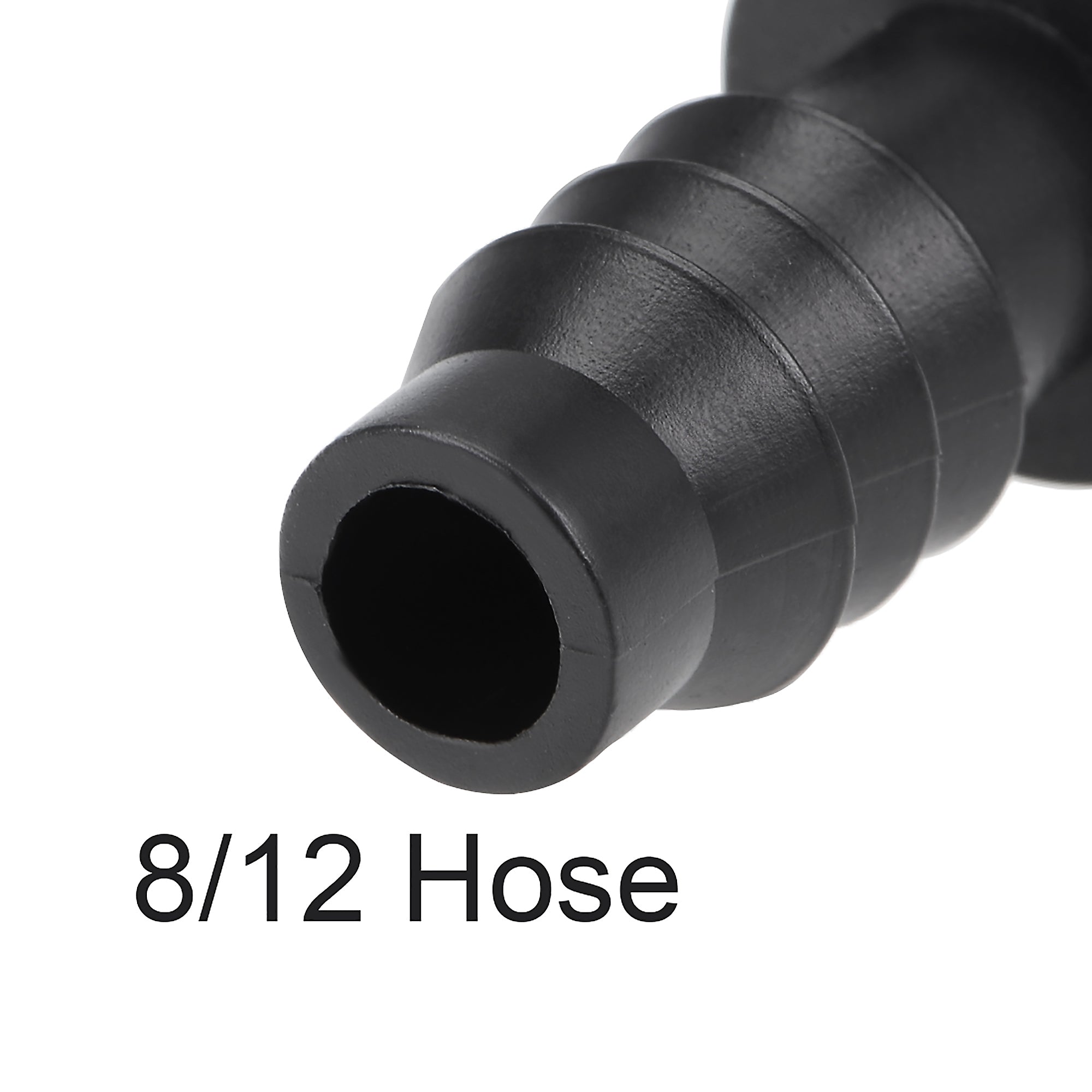 Barb Drip Pipe Connector 8mm Inner Diameter Hose Fitting Straight for Garden Irrigation System， Plastic 20pcs