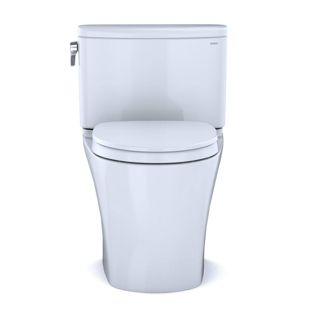 TOTO Nexus 2-Piece 1.28 GPF Single Flush Elongated ADA Comfort Height Toilet with CEFIONTECT in Cotton White Seat Included MS442124CEFG#01