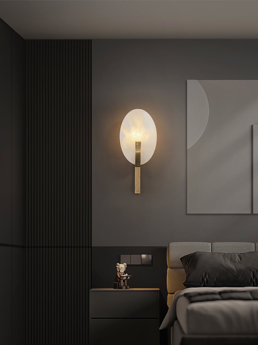 Alice Alabaster Plug-in Wall Lamp