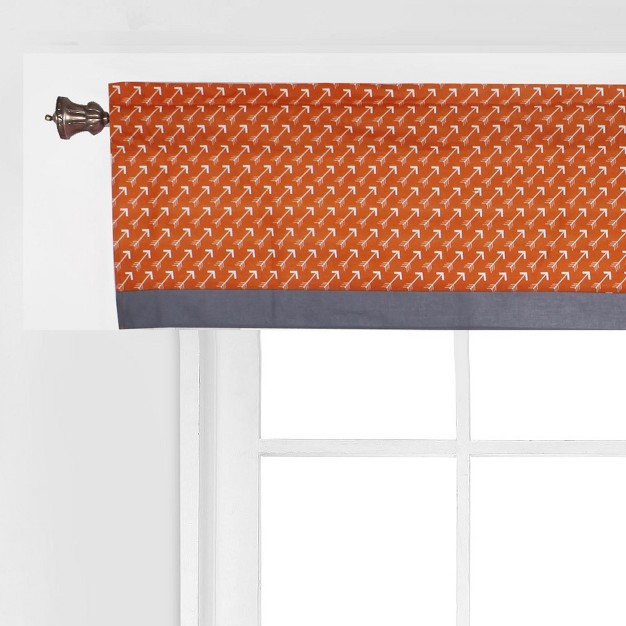 Bacati Arrows Orange grey Window Valance