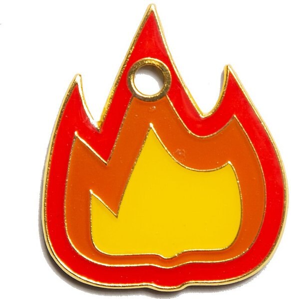 Trill Paws Flame Personalized Dog and Cat ID Tag