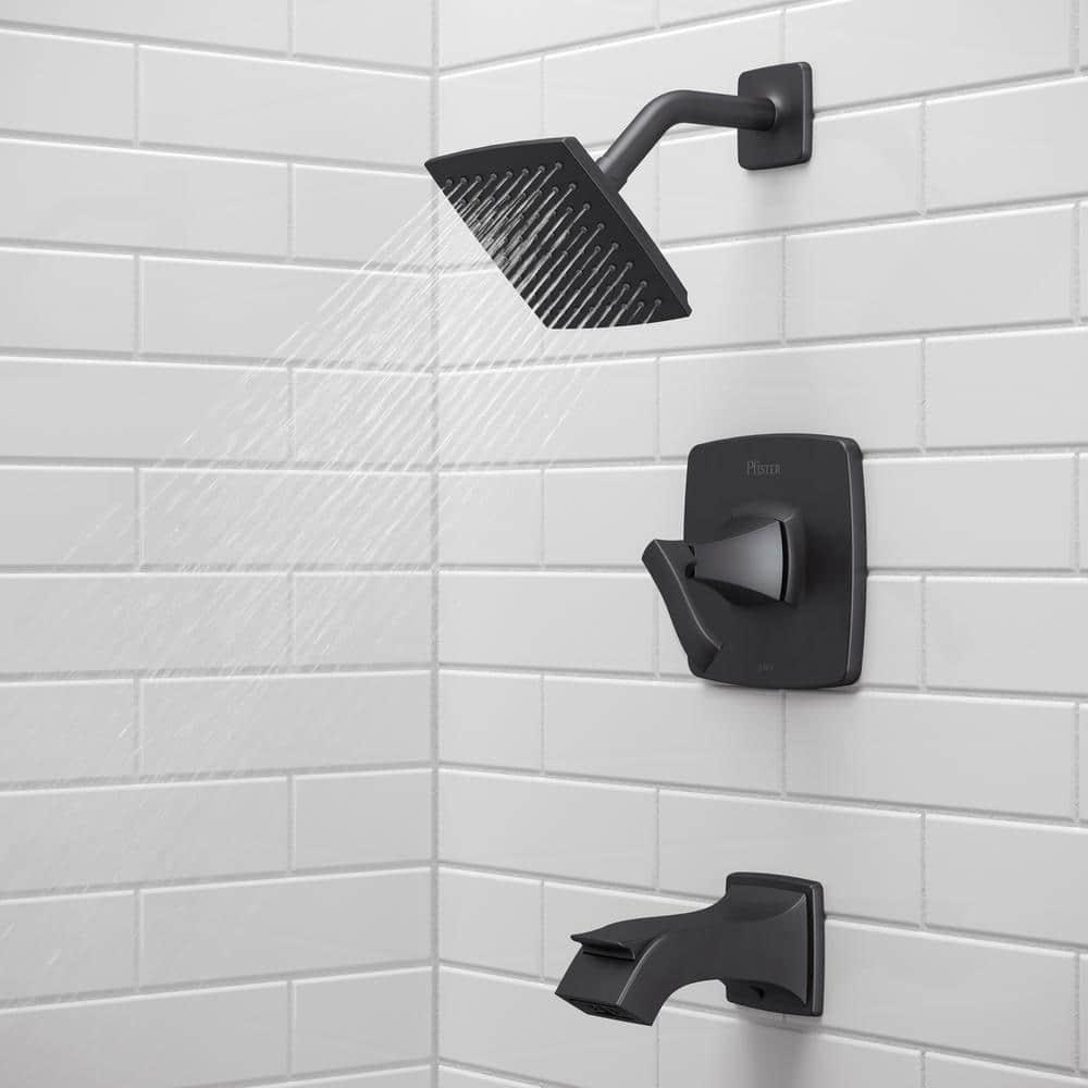 Pfister Venturi SingleHandle 1Spray Tub and Shower Faucet in Matte Black