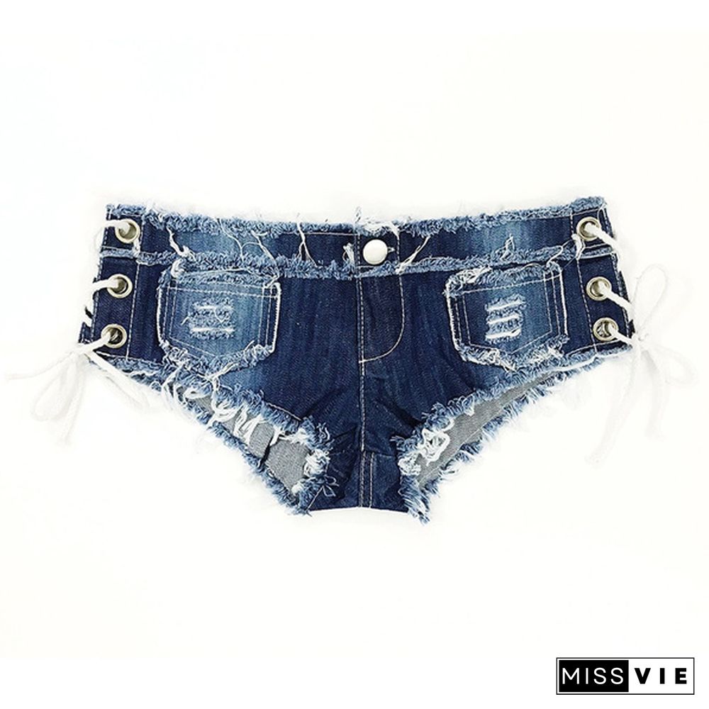 New Summer Womens Jeans Sexy Low Waist Denim Shorts