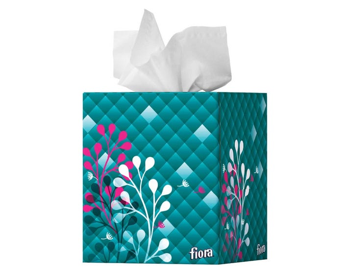 Fiora Cube Facial Tissue， 86 Count