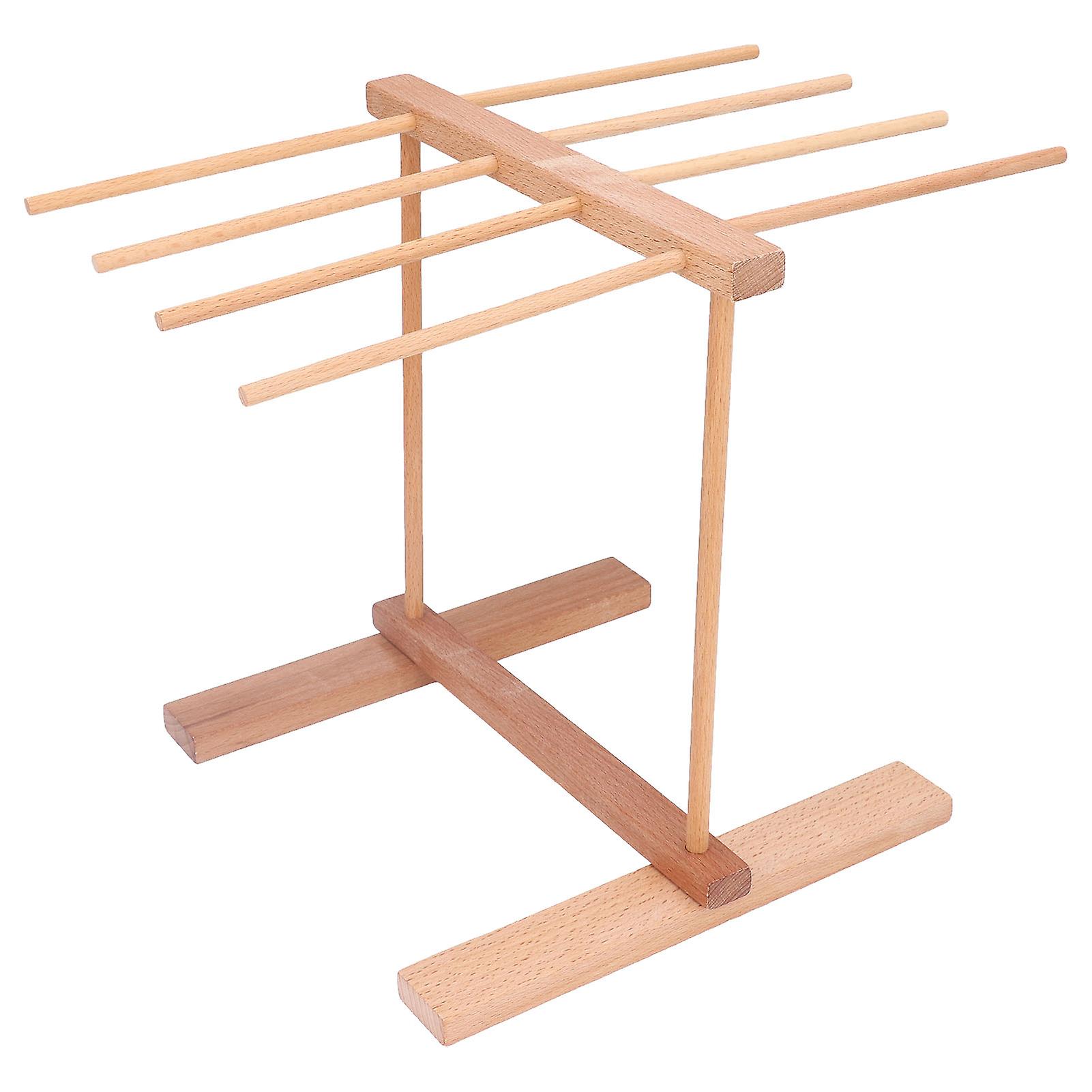 Wooden Noodle Drying Rack 15.4 X 8.7 X 11.8in Foldable Prevent Slipping Pasta Drying Rack For Home