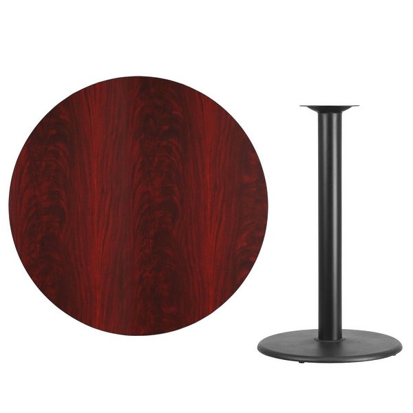 42'' Round Laminate Table Top with 24'' Round Bar Height Table Base