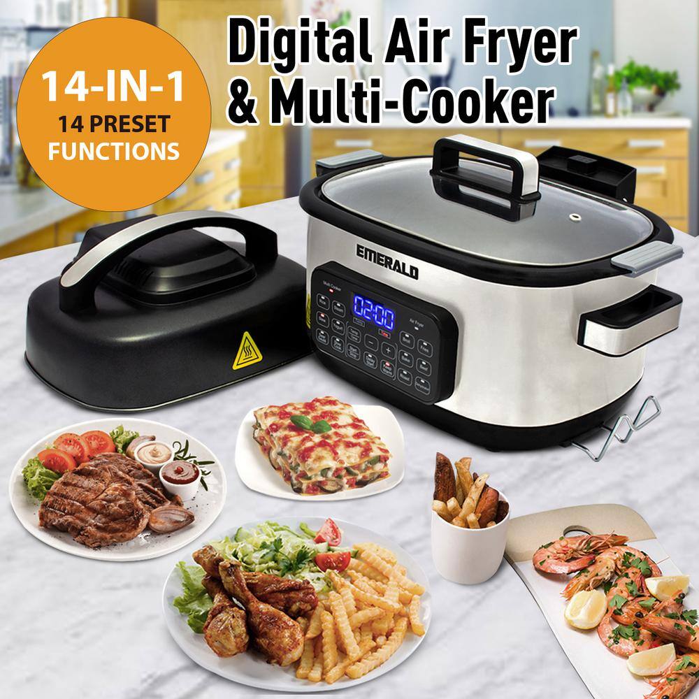 Emerald - 14 in 1 Electric Multi Cooker  Air Fryer Duo - Stainless Steel SM-AIR-1863