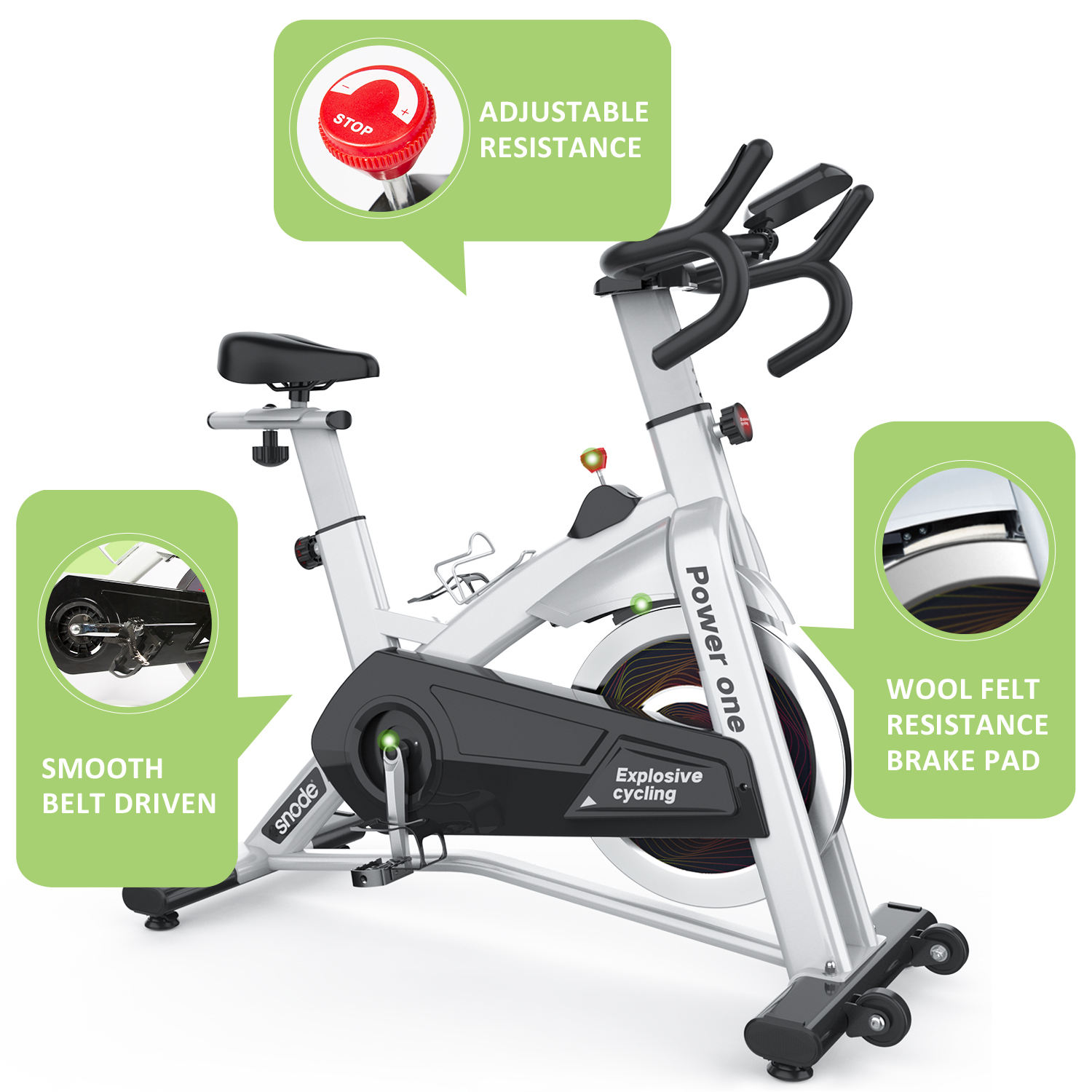 snode 8729 magnetic spinning indoor exercise fit bike fitness cycling spinning bike body building for sales