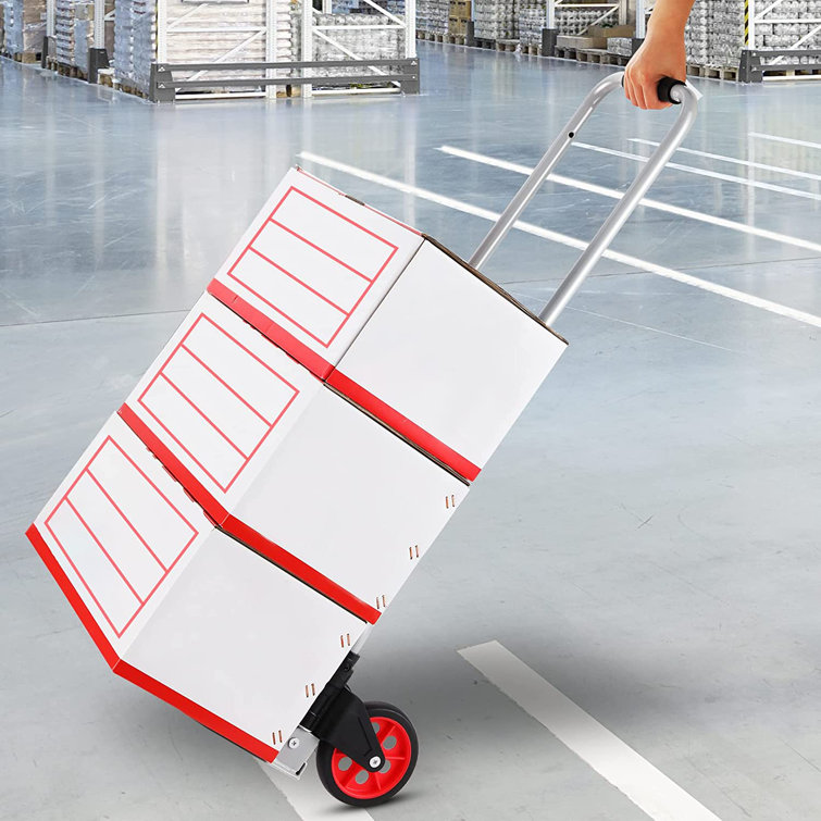 Gina 265 Ib. Capacity Aluminum Portable Foldable Hand Truck Dolly