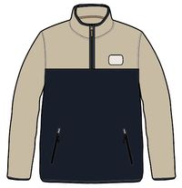 Set Off Recycled Polar 1/4 Zip Fleece - Oatmeal