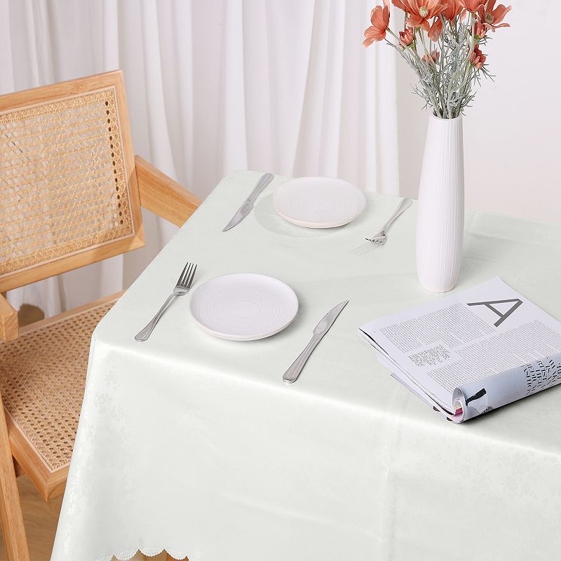 Rectangle Pvc Wrinkle-resistant Washable Suitable Restaurant Table Cover 1 Pc， 55 X 79