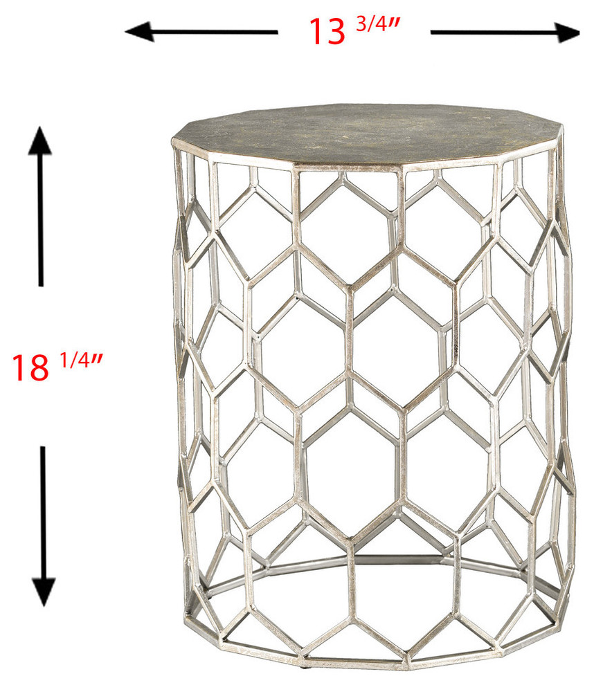 Stephany Metal Accent Table   Contemporary   Side Tables And End Tables   by SEI  Houzz