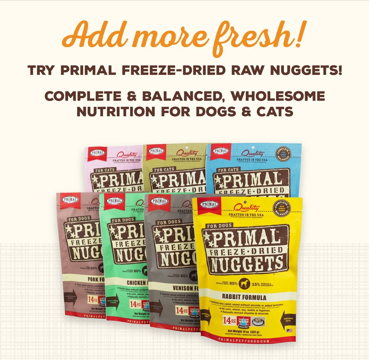 Primal Cupboard Cuts Beef Grain-Free Freeze-Dried Raw Dog Food Topper