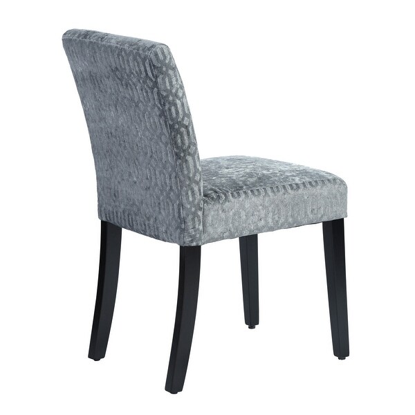 Modern Simple Set of 2 Modern Comfortable Upholstered Foam Fabric Dining Chairs with Solid Rubber Wooden Legs for Dining Room