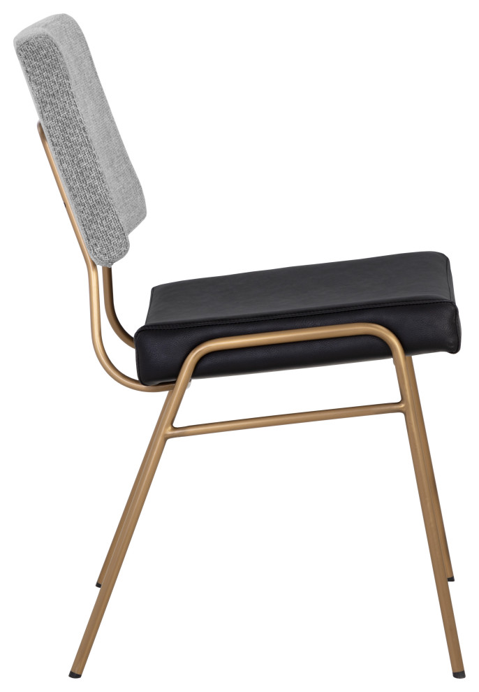 Brinley Dining Chair Gold Nightfall Black / Chacha Grey   Midcentury   Dining Chairs   by Sunpan Modern Home  Houzz