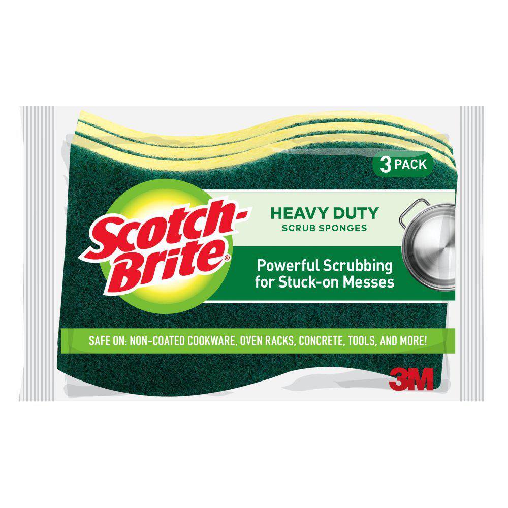 Scotch-Brite Heavy-Duty Scrub Sponge (3-Pack) (6-Pack) HD-3 COMBO3